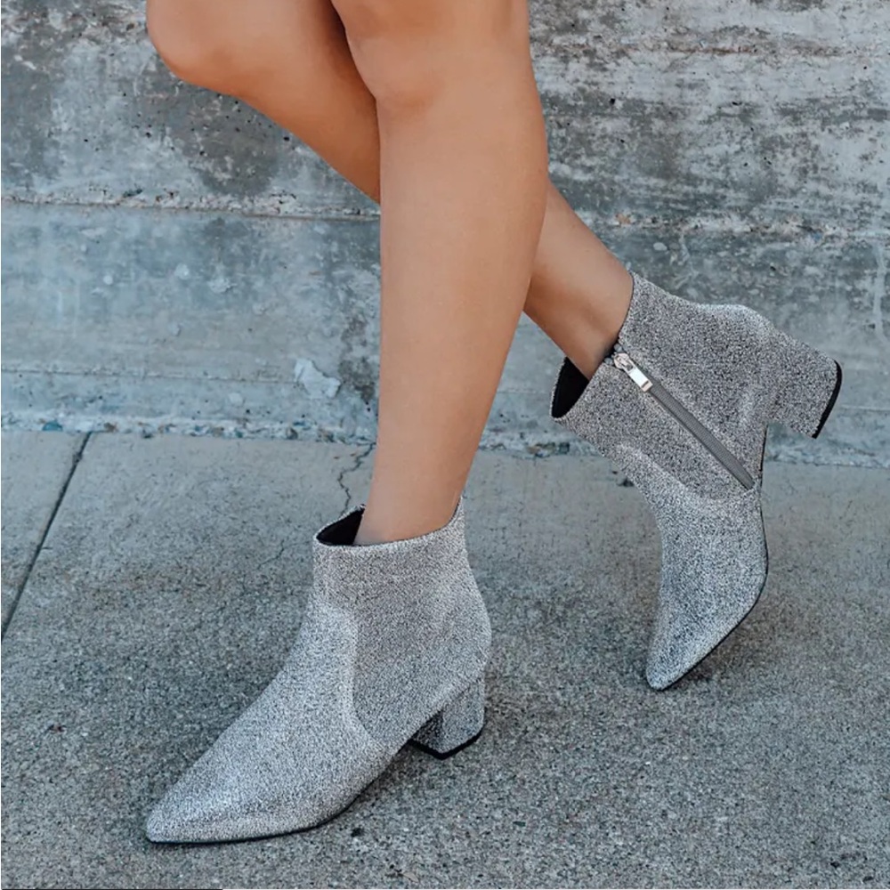 Lulu's Silver Ankle Boots - Picture 11 of 11